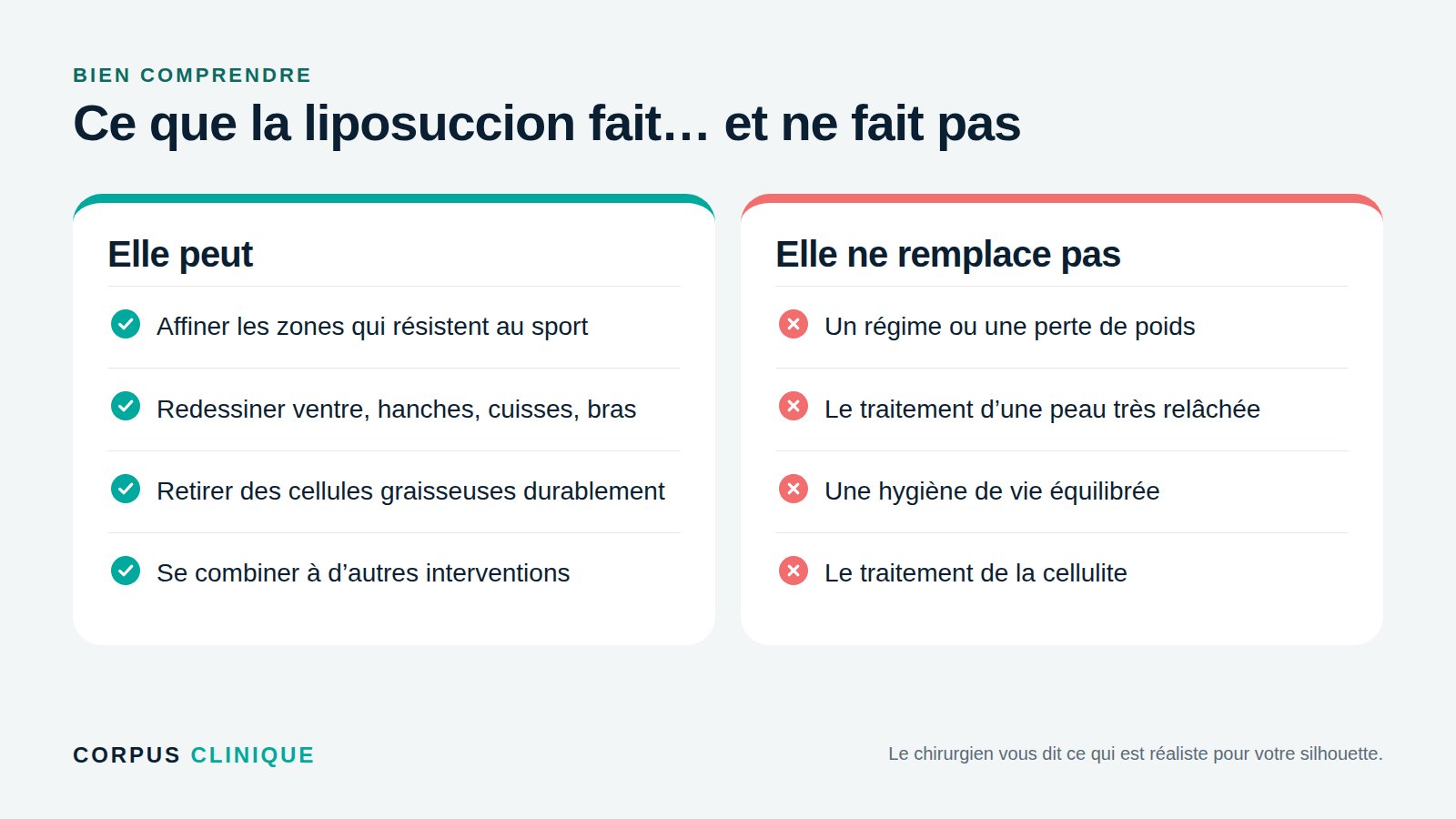 Ce que la liposuccion permet et ce qu’elle ne remplace pas